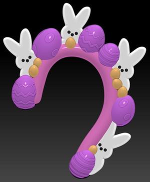 Eggs-n-Bunnies Ear Cuff - Easter