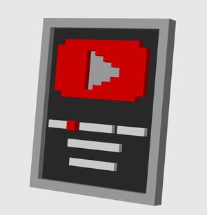 Minecraft Style Youtube Subscriber Award Plaque