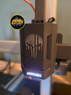 Anycubic Kobra 3 Extruder Cover - Punisher Flag