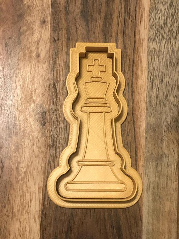 Chess King Cookie Cutters and Stamps