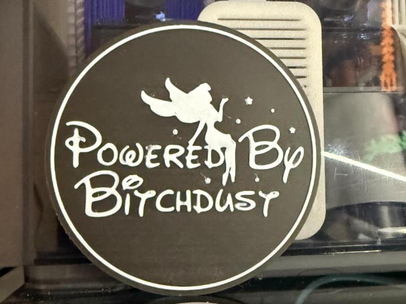 POWERED BY B$TCH DUST COASTER
