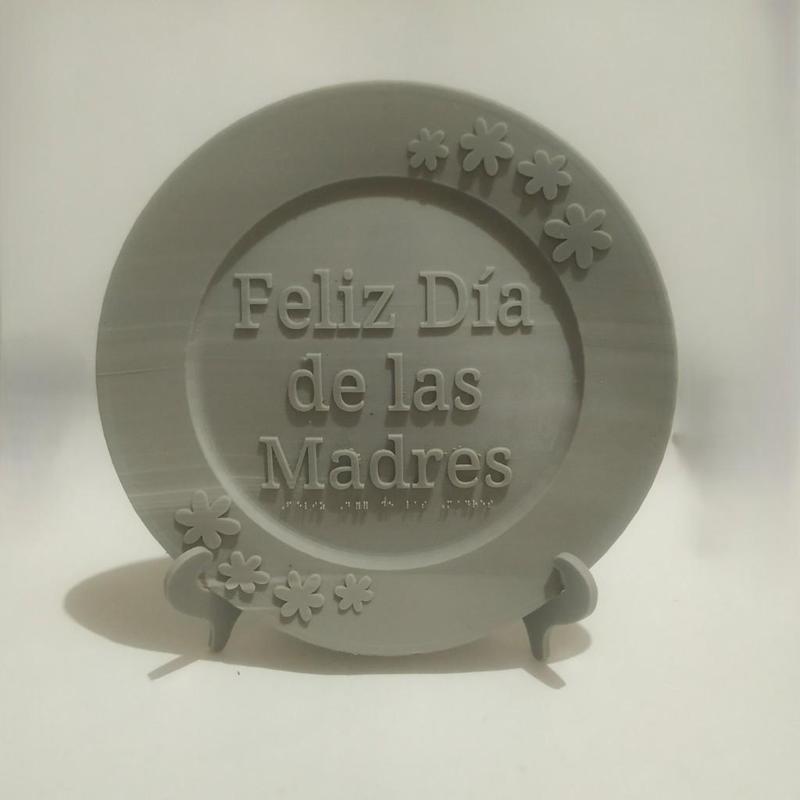 Mother's Day commemorative plate in Spanish