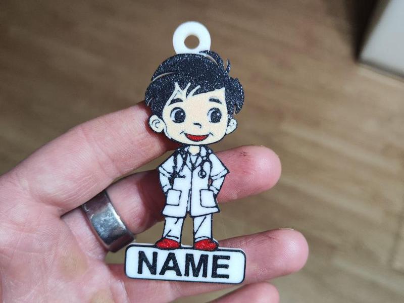 DOCTOR-YOUR NAME Keychain