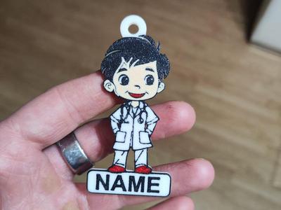 DOCTOR-YOUR NAME Keychain