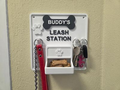Personalized Dog LeashStation key/Treat/Bag Holder