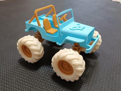 Willys Jeep, monster truck with suspension