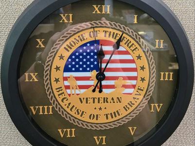 Home of the Free Because of the Brave - Clock Face
