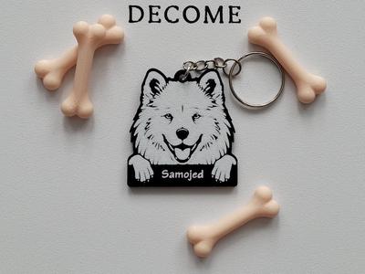 Samoyed keychain