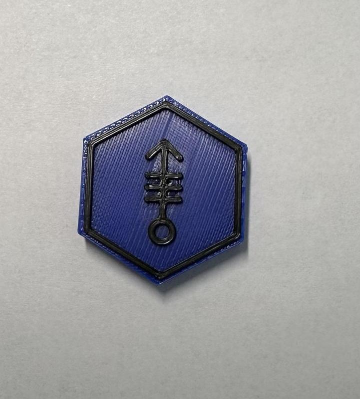 Militärisches Symbol Mörser schwer Blau