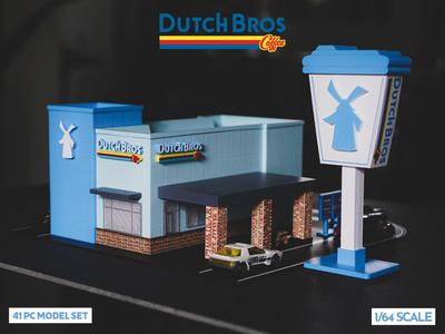 Dutch Bros Coffee Model Set - 1:64 Scale Diorama