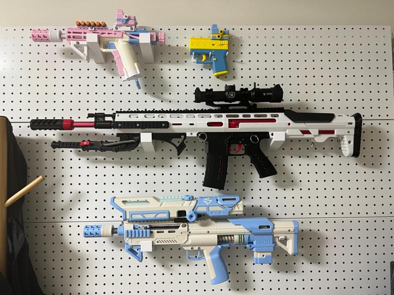 25mm spaced pegboard mount, hooks, Longbow S/Longbow X, Short Cat, Jolt, Zhu Rong, CCF C43 launcher mount