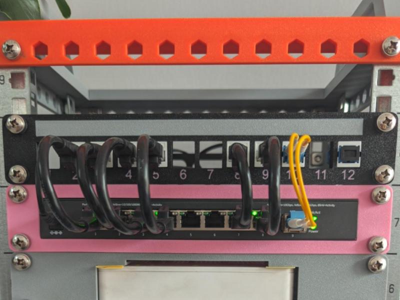 10-inch 1U 12-port patch panel