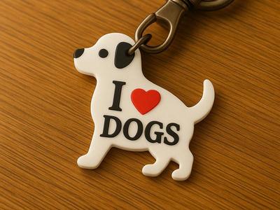 Keychain I Love Dogs
