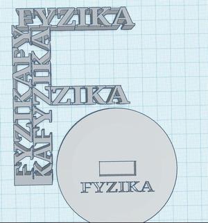 Písmeno F ze slov fyzika