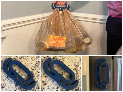 Magnetic One Trip Grocery Bag Grip Handle Holder