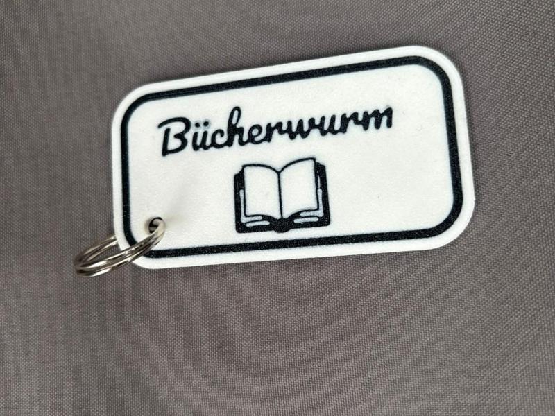 Bookworm Keychain / Book Lover