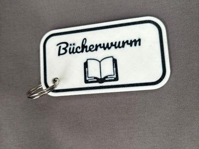Bookworm Keychain / Book Lover