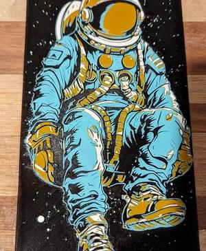 Astronaut Floating in Space - HueForge