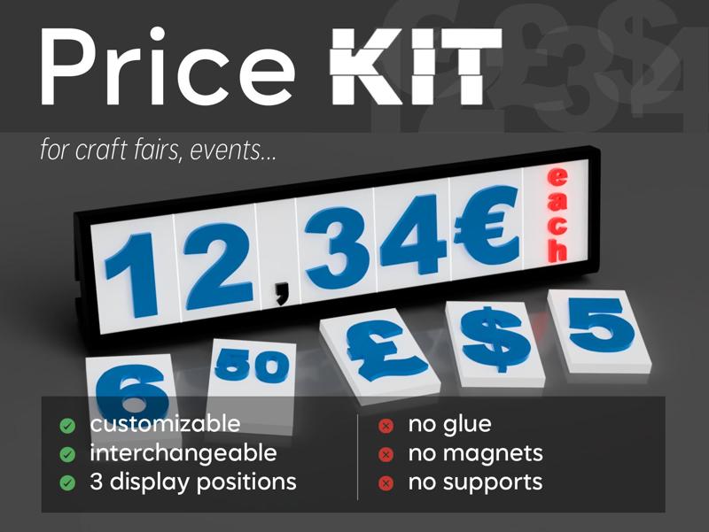 Price kit, stand, signs, tags for craft fair event