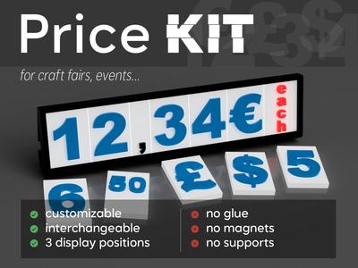 Price kit, stand, signs, tags for craft fair event