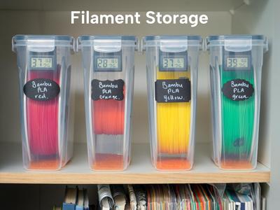Filament Storage Container with Hygrometer