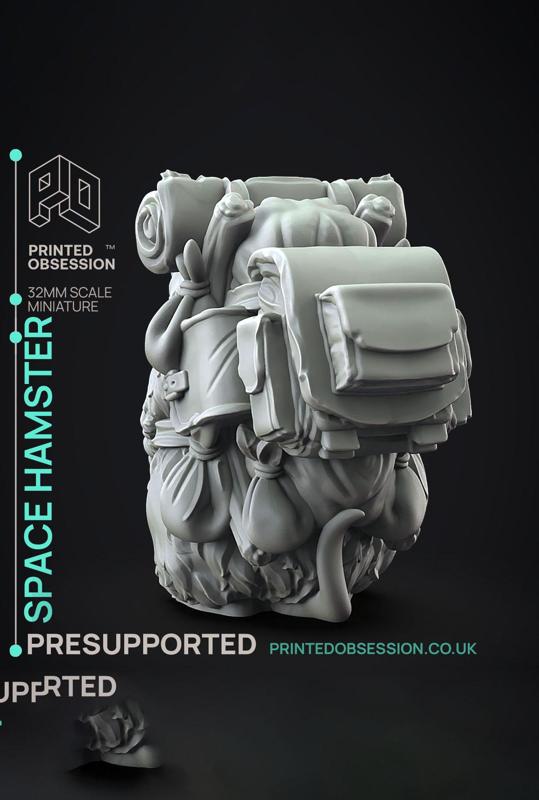 Space Hamster - Weird Shores - PRESUPPORTED - Illustrated and Stats - 32mm scale			
