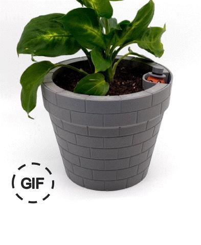 Self-Watering Plant Pot STL 3D Print File with a Gentleman Earthworm Companion | Planter STL