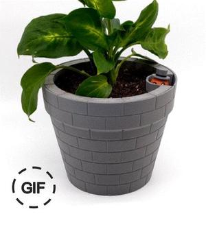 Self-Watering Plant Pot STL 3D Print File with a Gentleman Earthworm Companion | Planter STL