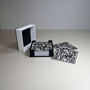 QR Code Coaster Set: Architecture Love it or Hate it!