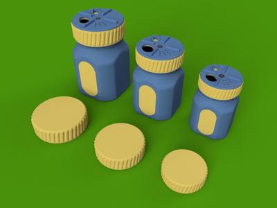 jar with different lids and customizable label
