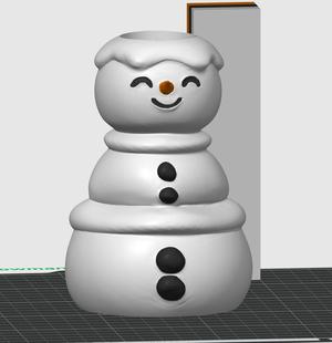 Snowman Candle Holder - 3D print STL and multicolor 3MF file