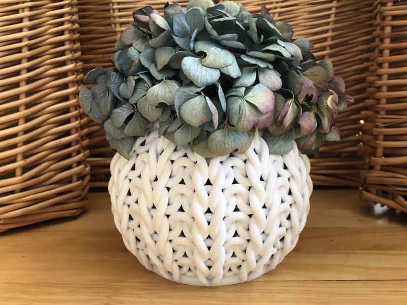 Rib Knit Round Bowl