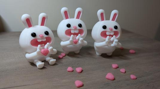 Cute Valentine Articulated Bunny Desk Toy / Gift