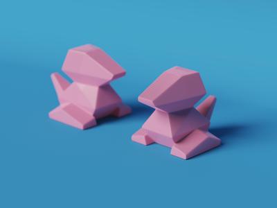 Low-poly Porygon