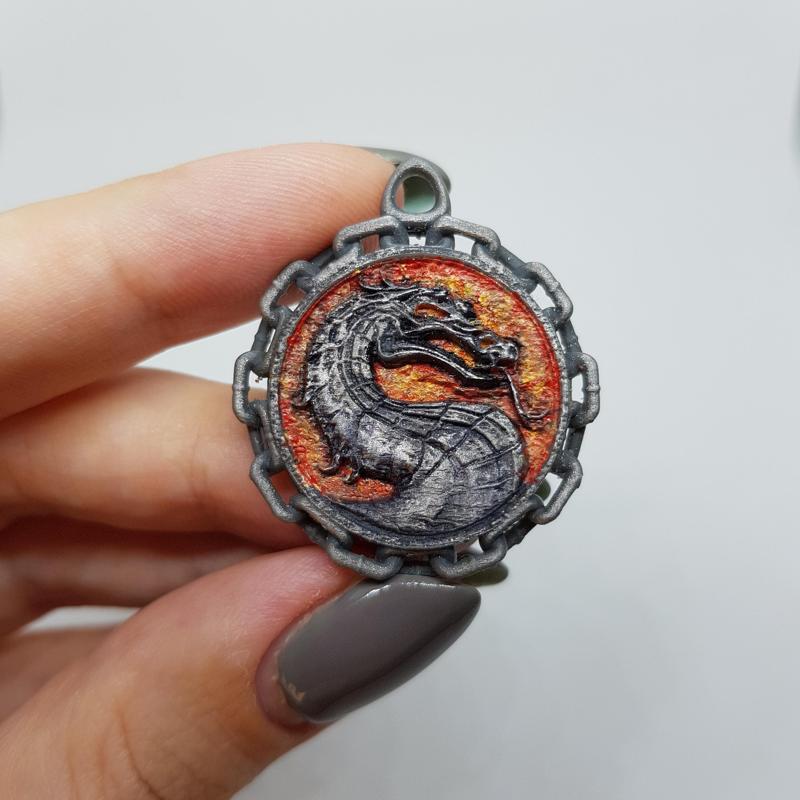 Mortal Kombat pendant for keychain, necklace, earrings