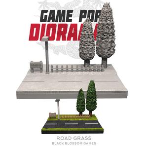 DRM014 Road Grass Diorama :: Game Pop Dioramas :: Black Blossom Games
