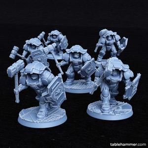Myrmidon Armadillos (melee) - superhuman heavy troops