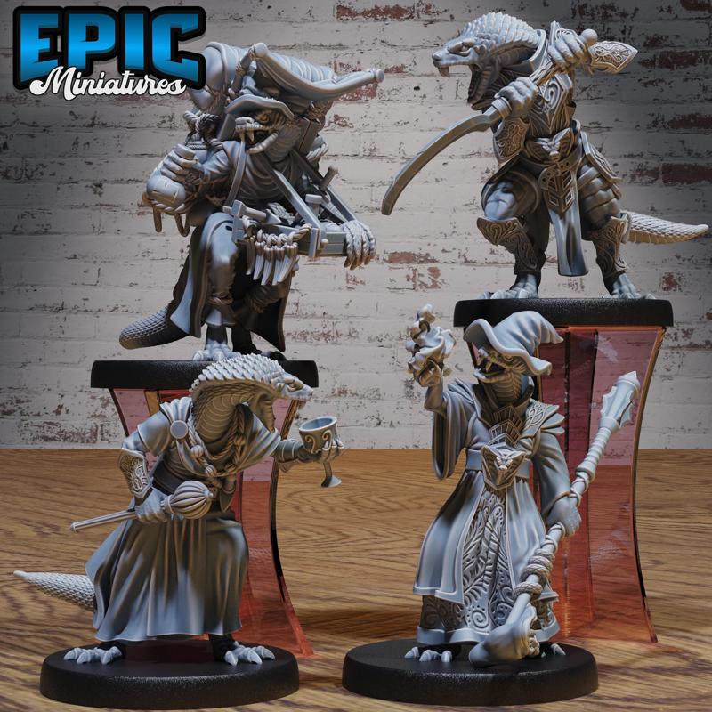 Serpent Folk Set B / Snake Soldier / Serpentfolk Beast / Sand Dune Reptile / Desert Monster Encounter