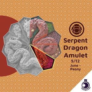 Serpent Dragon Amulet - Minazuki - Peony Shard - June