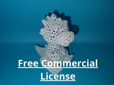 Cute Dinosaur Voronoi - Free Commercial License
