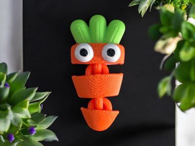 Small flexible orange-green carrot