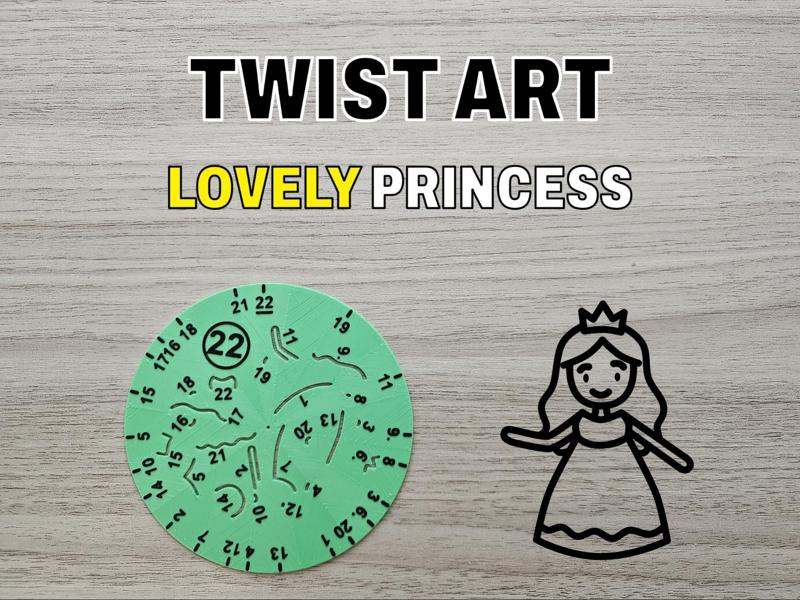 Rotary Drawing Stencil - Twist Art 22 Princess