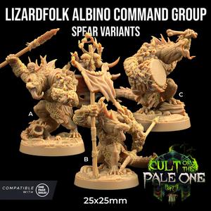 Lizardfolk Albinos Command Group | PRESUPPORTED | Cult of the Pale One Pt. I