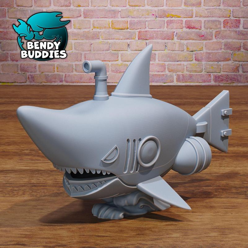 Sunny Ship Dock System Shark Submerge / Manga Exploring Submarine Vessel / Anime Pirate Underwater Watercraft  / Deep Sea Sub Warship / Thousand Ocean War Boat / Collectible Figure / Decoration Statue