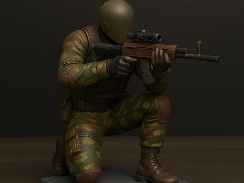 Sniper Soldier - 3D Printable STL Model