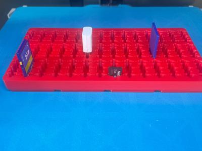 USB Card holder (SD-mSD-USB-USBC-mUSB) Gridfinity