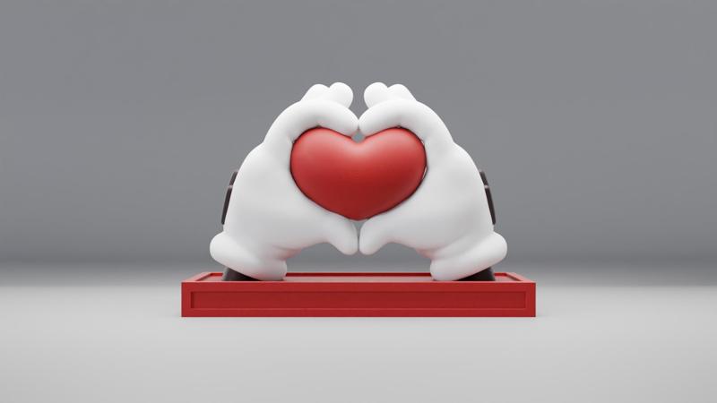 Mickey hands - heart symbol