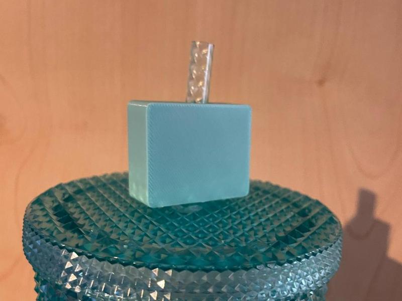 Rectangle Tilt Straw Topper Blank