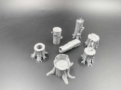 Miniature Set Terrain  DnD - Logs, Trunk D&D
