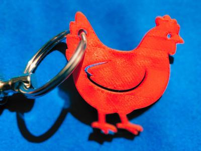 Simple Chicken keychain